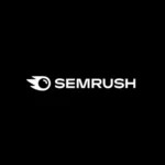 Semrush logo on a black background, used by the best freelance digital marketer in Dubai.