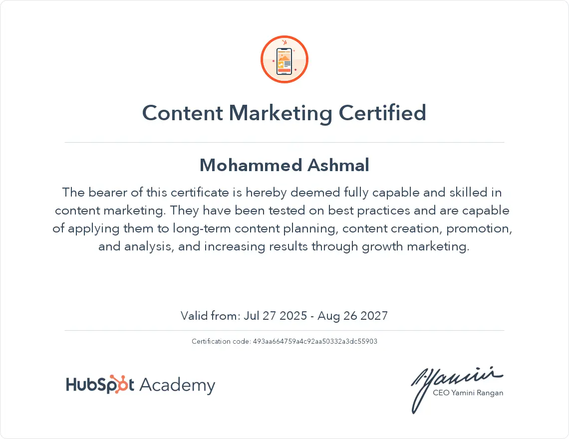 content-certificate-by-best-freelance-digital-marketer-in-dubai